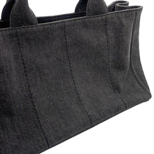 Load image into Gallery viewer, PRADA Canapa 2WAY Tote Bag Black1BG642 Denim Size Medium
