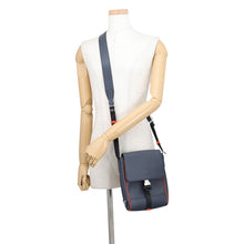 将图像加载到图库查看器中，PRADA Saffiano Leather Shoulder Bag Navy/Orange2VD019 Leather
