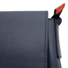 将图像加载到图库查看器中，PRADA Saffiano Leather Shoulder Bag Navy/Orange2VD019 Leather
