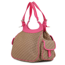 Load image into Gallery viewer, Dior Trotter Tote Bag Pink/Brown Canvas Leather
