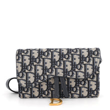 Load image into Gallery viewer, Dior Oblique Waist Bag Beige/Black/Blue Canvas Leather
