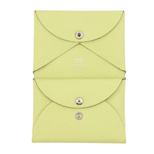 将图像加载到图库查看器中，HERMES Calvi duo Jaune Bull John Chevre Myzore Goatskin
