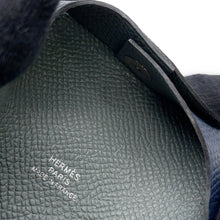 将图像加载到图库查看器中，HERMES Bastia Blue Indigo/Vert Amande Epsom
