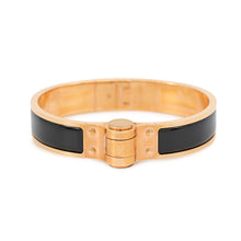 将图像加载到图库查看器中，HERMES Charniere Bangle Size PM Black/Gold Metal
