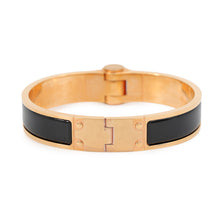 将图像加载到图库查看器中，HERMES Charniere Bangle Size PM Black/Gold Metal
