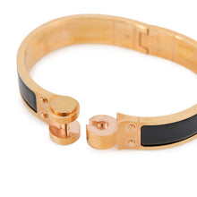 将图像加载到图库查看器中，HERMES Charniere Bangle Size PM Black/Gold Metal
