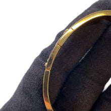 将图像加载到图库查看器中，HERMES Charniere Bangle Size PM Black/Gold Metal
