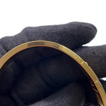 将图像加载到图库查看器中，HERMES Charniere Bangle Size PM Black/Gold Metal

