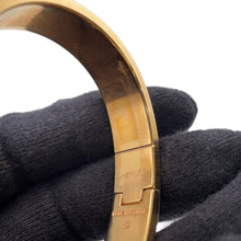 将图像加载到图库查看器中，HERMES Charniere Bangle Size PM Black/Gold Metal
