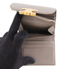Load image into Gallery viewer, CELINE Triomphe Flap Wallet Gray10D783 shiny calf
