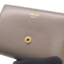 Load image into Gallery viewer, CELINE Triomphe Flap Wallet Gray10D783 shiny calf
