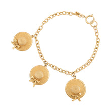 Load image into Gallery viewer, CHANEL Hat motif triple necklace Gold Metal
