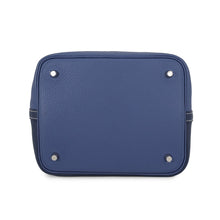 Load image into Gallery viewer, HERMES Picotin Lock Casaque Blue Saphir/Blue Brighton Taurillon Clemence Size MM
