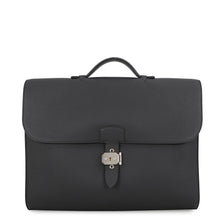 将图像加载到图库查看器中，HERMES Sac A Depeches Plomb Togo Leather Size 38
