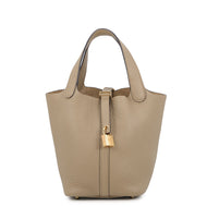 HERMES Picotin Lock Beige Marfa Taurillon Size PM
