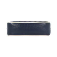 将图像加载到图库查看器中，GUCCI GG Marmont Small Camera Bag Navy/White447632 Leather Size Small
