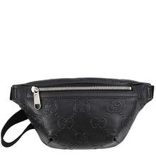 Load image into Gallery viewer, GUCCI GG embossed belt bag Black658582 Leather
