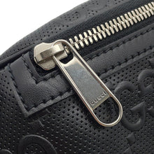 Load image into Gallery viewer, GUCCI GG embossed belt bag Black658582 Leather
