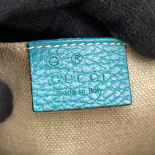 将图像加载到图库查看器中，GUCCI Interlocking G 2WAY Bag Turquise Blue449661 Leather
