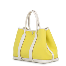 Load image into Gallery viewer, HERMES Garden Party Lime/Craie Toile Officier Country Leather Size TPM
