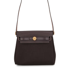 将图像加载到图库查看器中，HERMES Herbag zip Ebene Toile H Vache Hunter Leather Size Mini
