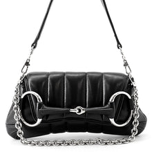 Load image into Gallery viewer, GUCCI Horsebit Shoulder Bag Black764339 Leather Size Small
