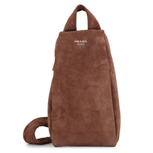 Load image into Gallery viewer, PRADA Crossbody Bag Brown2VZ114 suede
