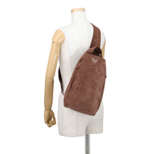 Load image into Gallery viewer, PRADA Crossbody Bag Brown2VZ114 suede
