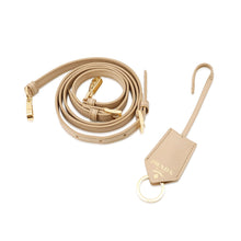Load image into Gallery viewer, PRADA Symbol Embroidery 2-way Shoulder Bag Beige/White1BA355 Canvas Leather
