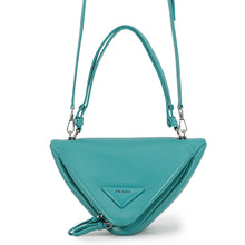 Load image into Gallery viewer, PRADA Padded Triangle 2-Way Handbag Turquise Green1BA315_2DX8_F0363 Leather
