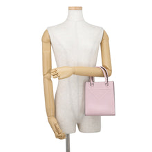 Load image into Gallery viewer, PRADA Embossed Triangle 2-Way Bag Pink1BA333 Leather Size Mini
