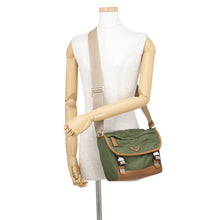 将图像加载到图库查看器中，PRADA Re-Nylon xSaffiano Leather Shoulder Bag Military Green2VD066_2CX2_F03UQ_V_OOO Nylon Leather Size Medium
