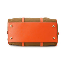 Load image into Gallery viewer, PRADA 2way Handbag Orange/Khaki Nylon Leather
