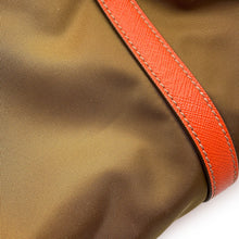 Load image into Gallery viewer, PRADA 2way Handbag Orange/Khaki Nylon Leather
