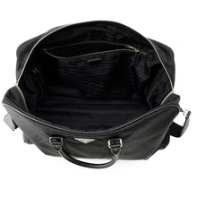 将图像加载到图库查看器中，PRADA 2way Travel Bag Black Nylon Leather
