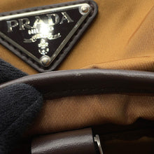 将图像加载到图库查看器中，PRADA Backpack Brown2VZ117 Nylon Leather
