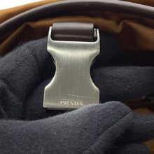 将图像加载到图库查看器中，PRADA Backpack Brown2VZ117 Nylon Leather
