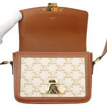 Load image into Gallery viewer, CELINE Triomphe Teen Shoulder Bag Ivory/Brown188882 PVC Leather
