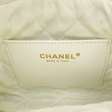 将图像加载到图库查看器中，CHANEL CHANEL 22 Perforated Chain Shoulder Bag WhiteAS3980-B19648-10601 Shiny Calf Leather Size Mini
