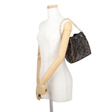 Load image into Gallery viewer, LOUIS VUITTON Noe Noir/BrownM26284 Monogram Sequins Size BB
