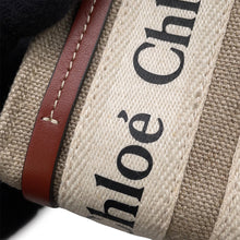 将图像加载到图库查看器中，Chloe Woody Nano Shoulder Beige/BrownCHC22AP235 Canvas Leather

