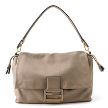 Load image into Gallery viewer, FENDI Mamma bucket Greige8BR834 Leather Size Large
