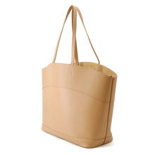 将图像加载到图库查看器中，Ferragamo Charming Tote Light Camel216999 770646 Calf Leather Size XL
