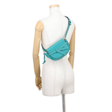 将图像加载到图库查看器中，LOEWE Gate Bumbag Crossbody Bag Green Leather
