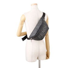 将图像加载到图库查看器中，FENDI ZUCCA Pattern Waist Bag Gray7VA562 PVC
