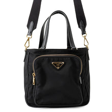将图像加载到图库查看器中，PRADA 2wayHandbag Black1BG308 Nylon
