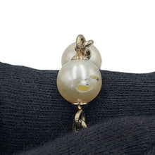 Load image into Gallery viewer, CHANEL CC Logo Faux Pearl Long Necklace Champagne Gold Gold Plated Faux Pearl
