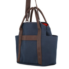 将图像加载到图库查看器中，HERMES Sucked Pansage Groom Navy/Feu Toile Chevrons Canvas
