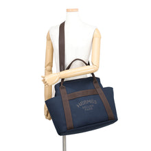 将图像加载到图库查看器中，HERMES Sucked Pansage Groom Navy/Feu Toile Chevrons Canvas

