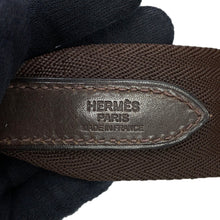 将图像加载到图库查看器中，HERMES Sucked Pansage Groom Navy/Feu Toile Chevrons Canvas
